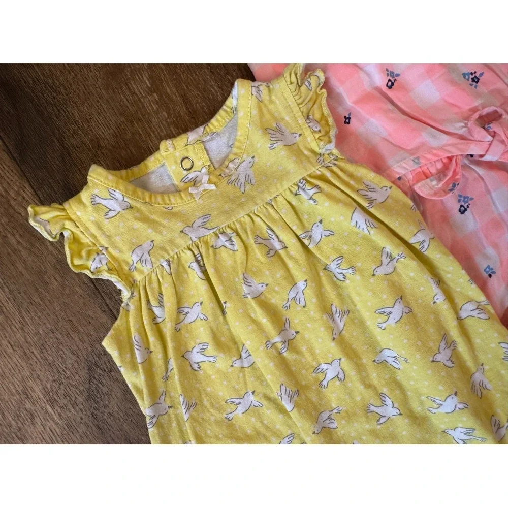 Carter's Baby Girl Clothes Lot Rompers 3 Months Outfits Summer Shorts‎ Overalls